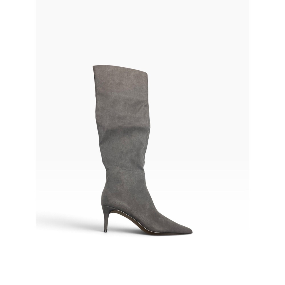 Tierny Charcoal Suede Pointed-Toe Over-the-Knee Boots 5.5